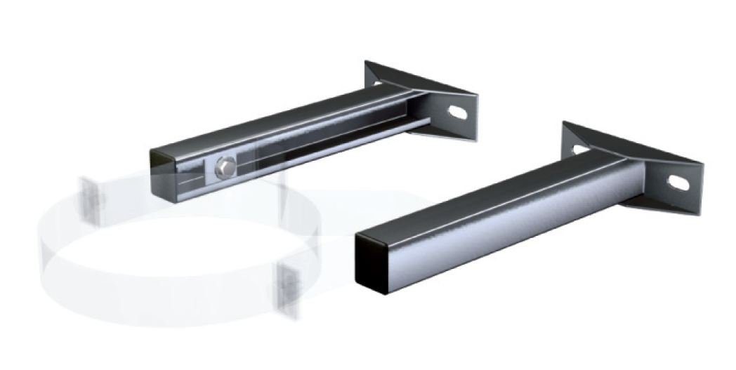 Schornstein-Zentrallager Wandhalter Edelstahlschornstein Wandhalter Verlängerung Universal 850 mm