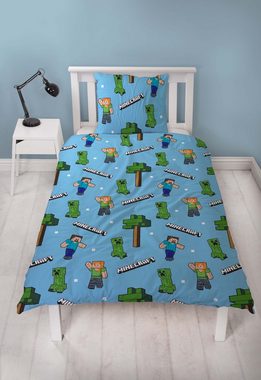 Bettwäsche Minecraft Steve und Alex Mikrofaser Bettwäsche Set, Minecraft, Mikrofaser, 2 teilig, Deckenbezug 135-140x200 cm 60x70 cm Kissenbezug