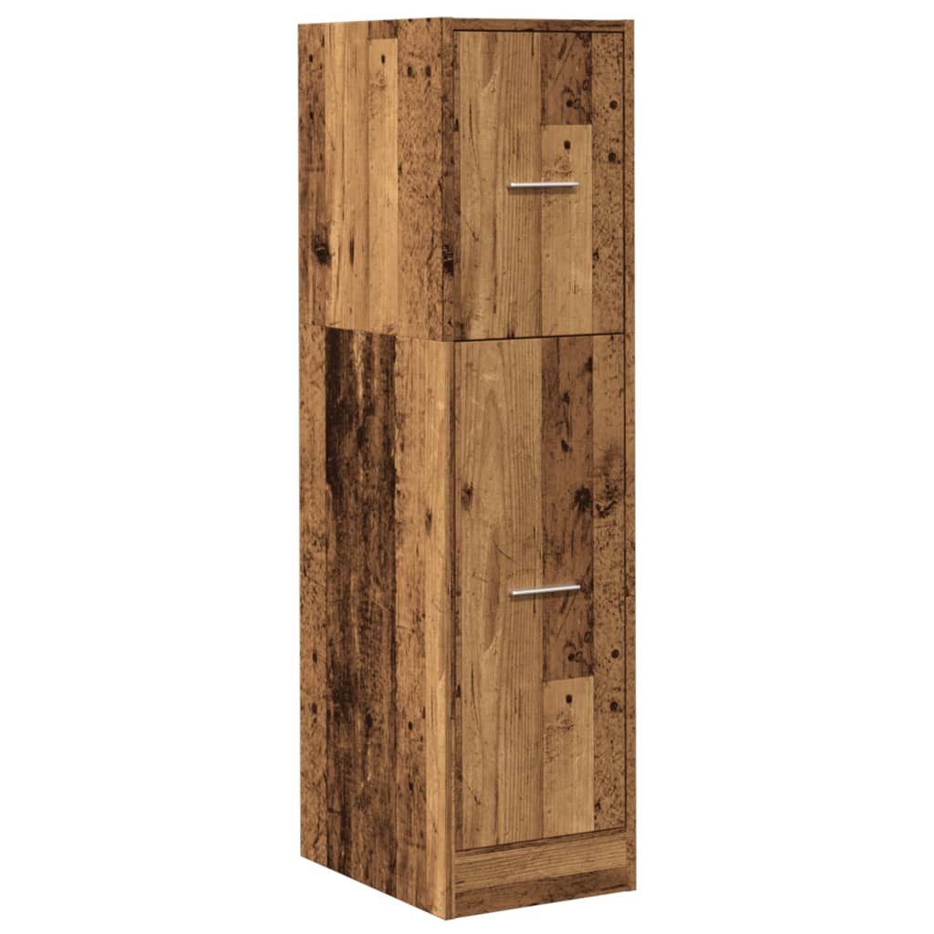 vidaXL Apothekerschrank 30 x 41 x 118 cm Apothekerschrank Altholz-Optik 30x41x118 cm Spanplatt