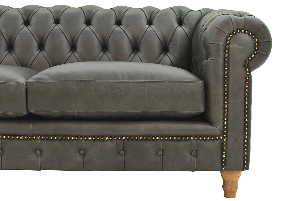 Design Europe Dreisitzer, Couch Sofa in Made Sofa - Leder Chesterfield JVmoebel Polster