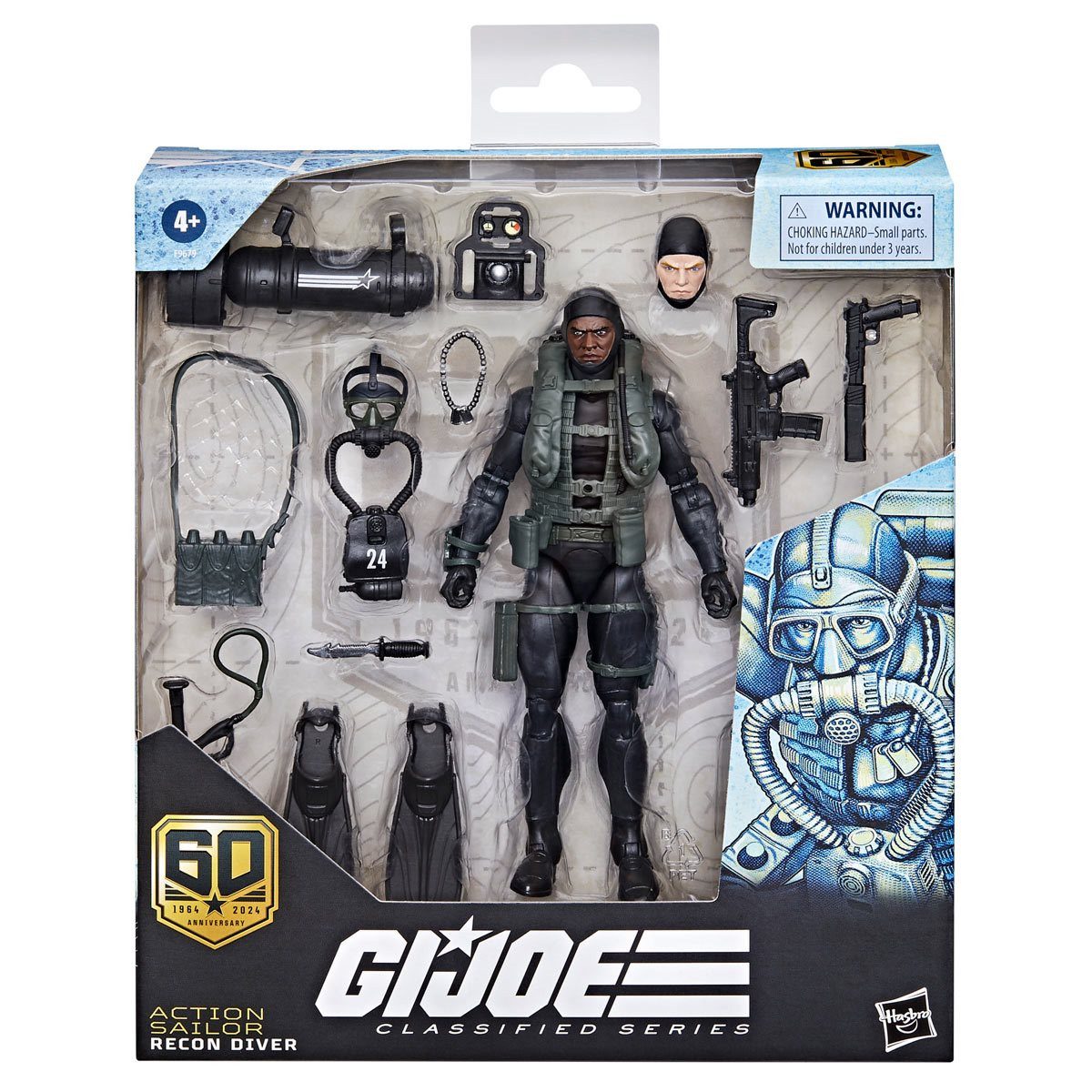 Hasbro Actionfigur G.I. Joe Classified Series 60th Anniversary Sailor Recon Diver 6 Inch