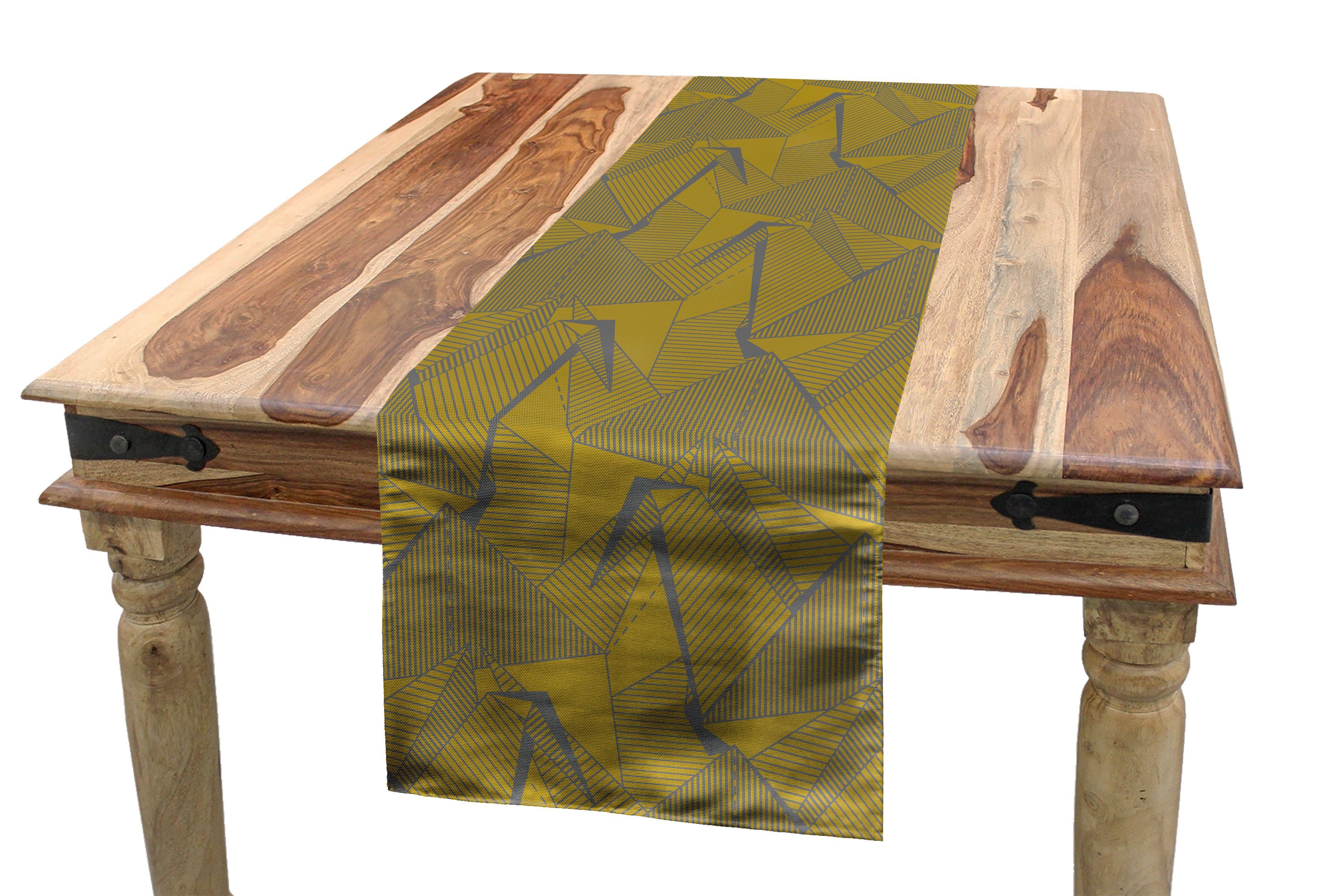 Geometrisch Abakuhaus Esszimmer Tischläufer Origami Tischläufer, Küche polygonalen Rechteckiger Gestreifte Dekorativer