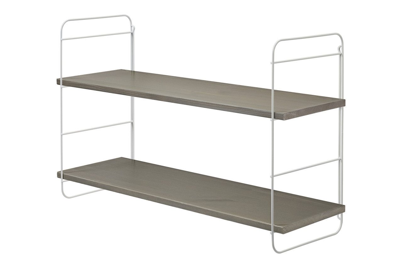 Dolle Wandregal Dolle Wandregal Scala 80 x 45 cm kiefer grau/weiß