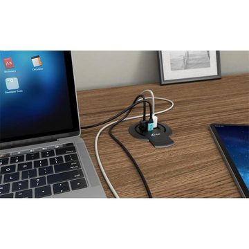 I-TEC Einbau-Tisch-Ladegerät USB-C PD 3.0 + 3x USB 3.0 QC3.0 96 Watt USB-Ladegerät (3000,00 mA)