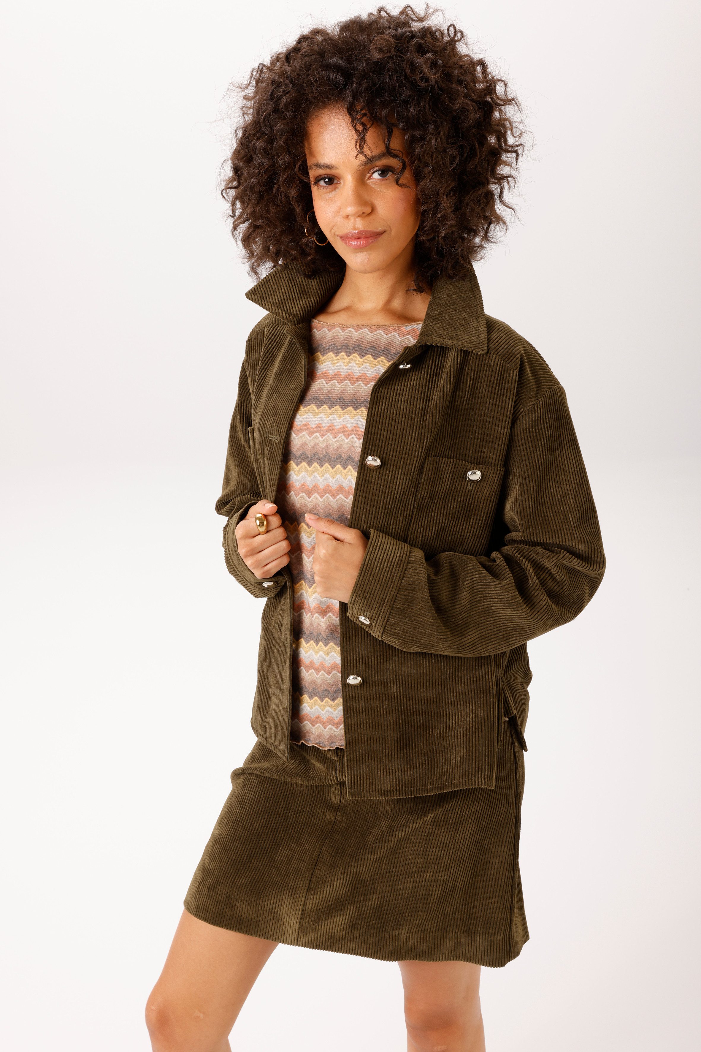 Aniston CASUAL Kurzjacke aus weichem Cord - NEUE KOLLEKTION