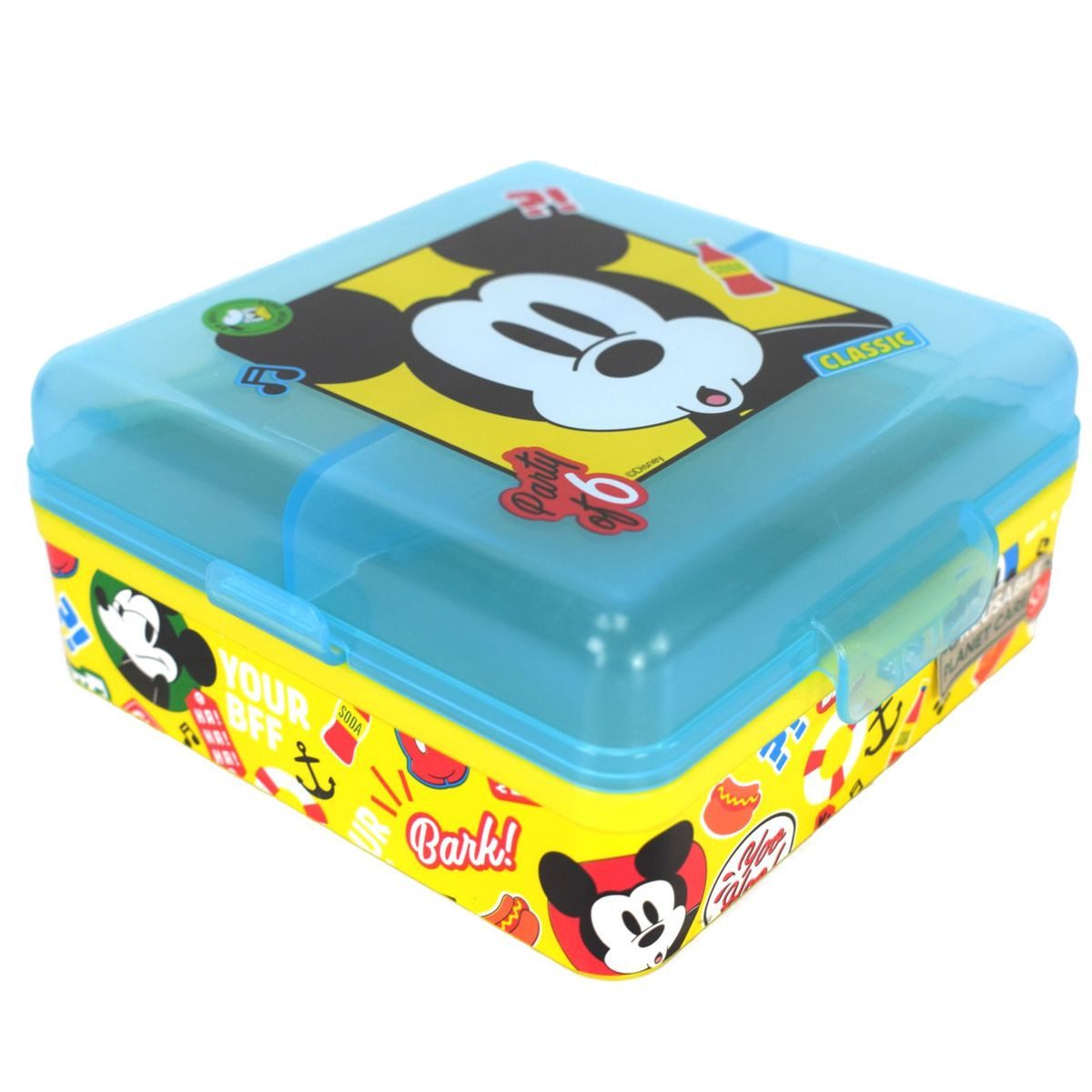 Stor Lunchbox Kinder Brotdose mit 2 klappbaren Fächern, Kunststoff, authentisches Design