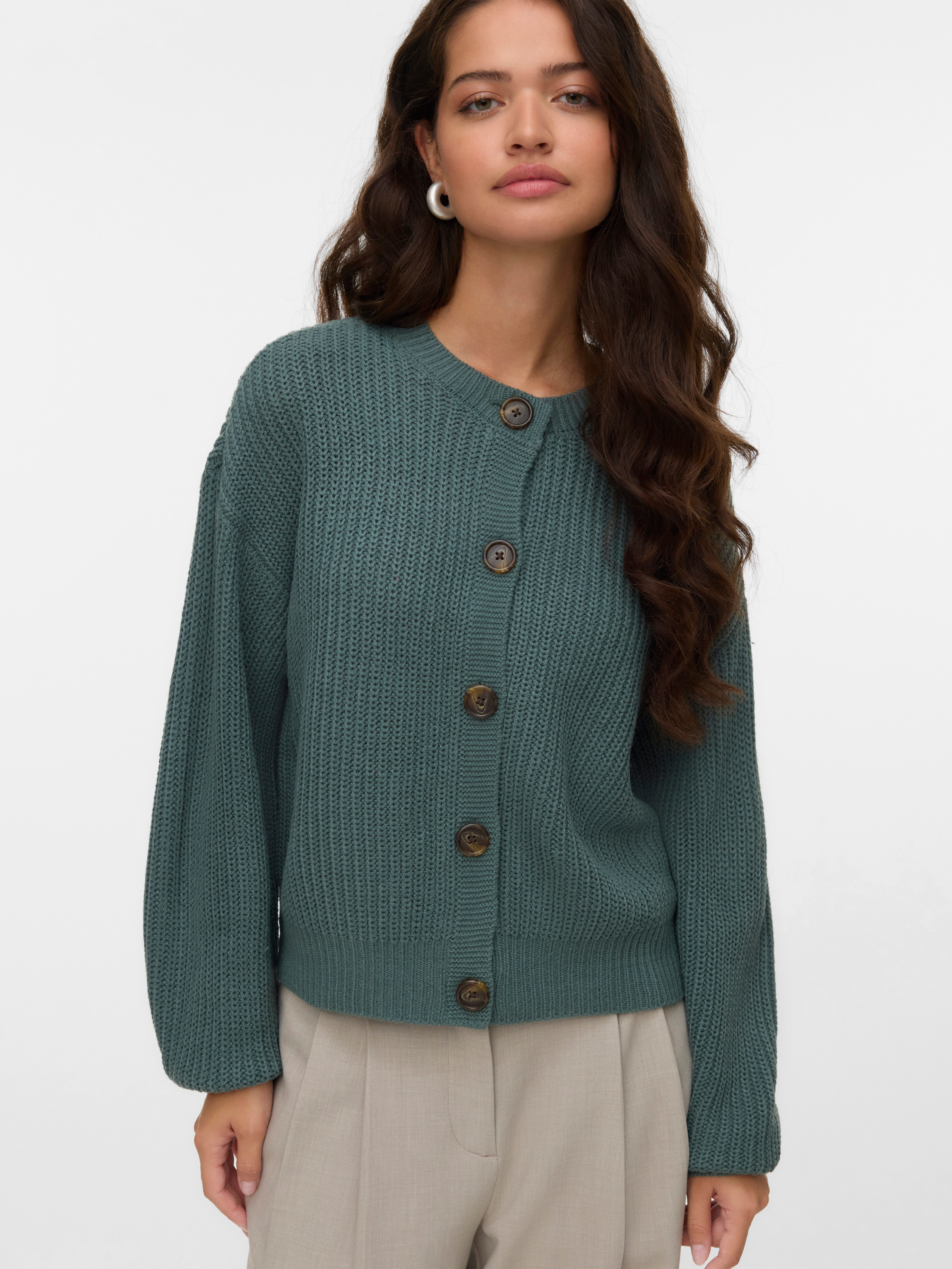 Vero Moda Strickjacke VMLEA LS O-NECK günstig online kaufen
