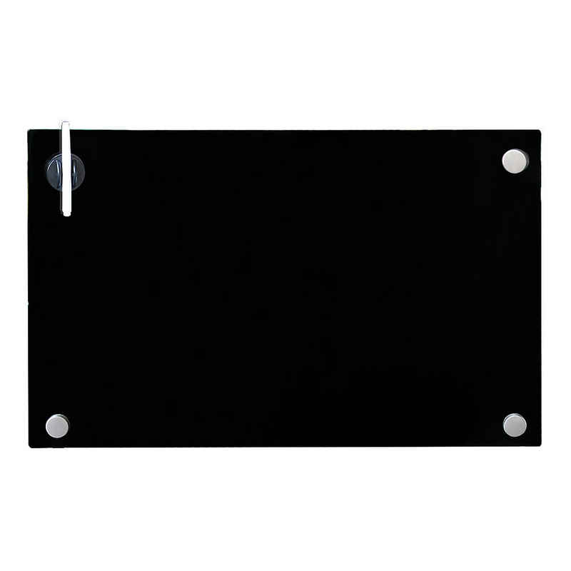 Mucola Magnettafel Glasmagnettafel Schwarz Memoboard Wandtafel Magnettafel Whiteboard, (Stück), Sicherheitsglas