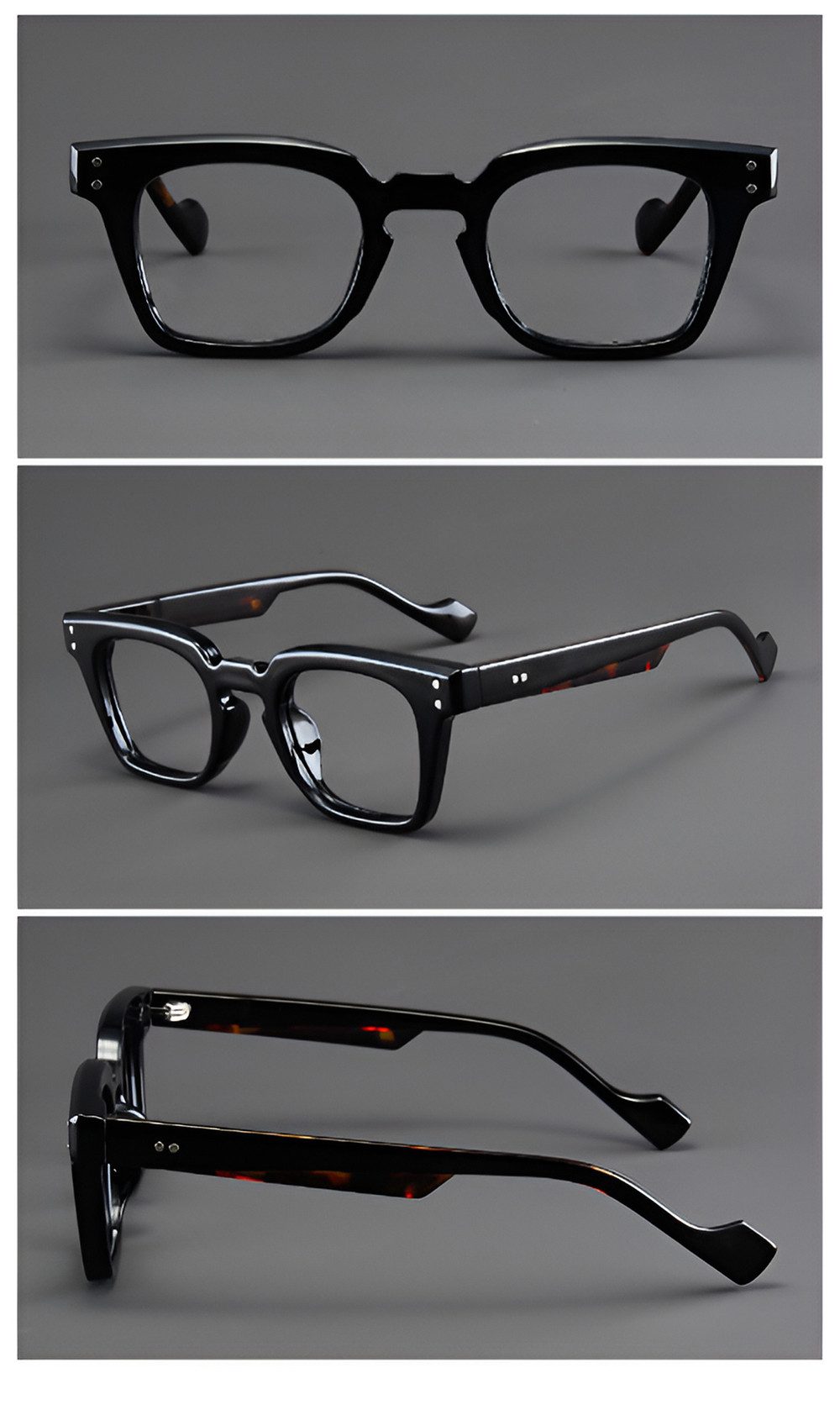 PACIEA Brille Ohne Sehstärke Damen Herren Vintage Mehrfarbig Anti Blaulicht