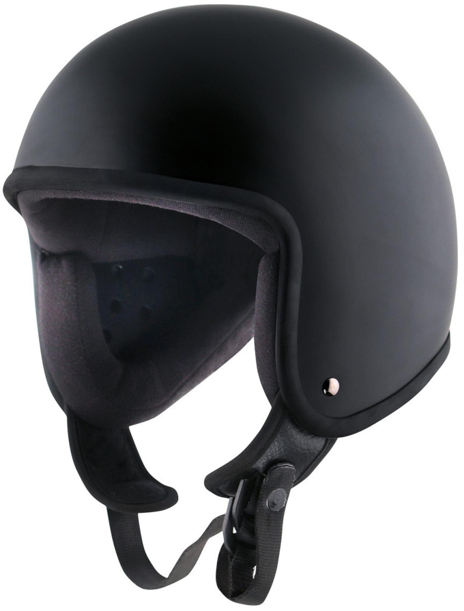 Bores Motorradhelm Gensler Bogo III Black Edition Jethelm, Doppel-D-Verschluss