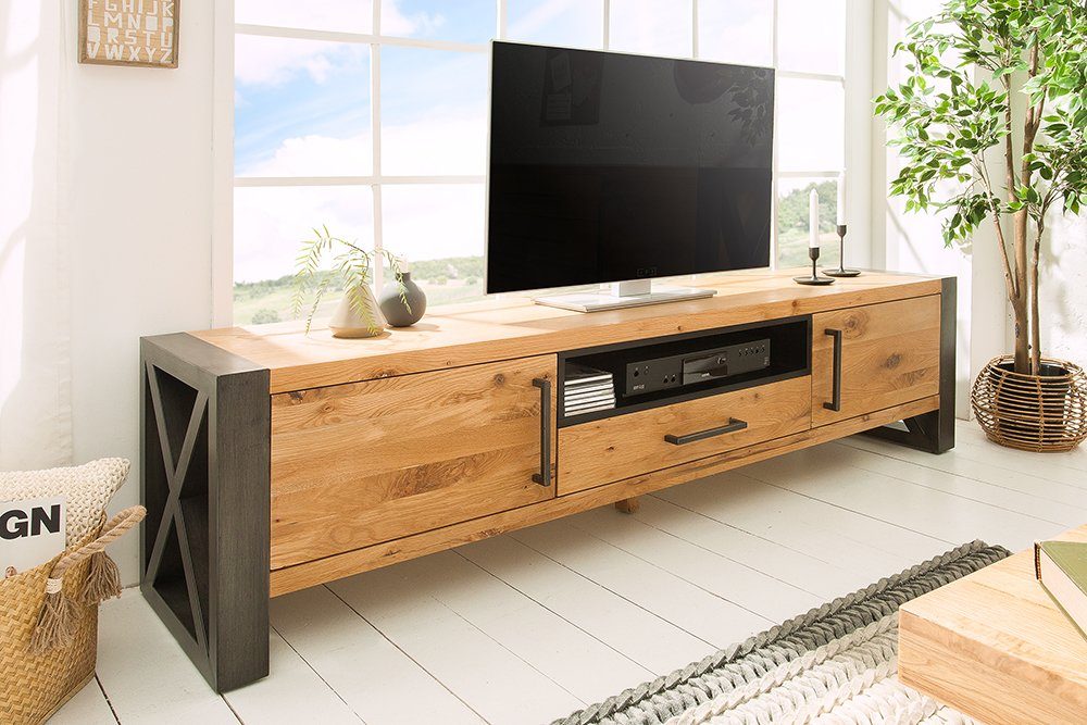 riess-ambiente TV-Board THOR 200cm natur / anthrazit (Einzelartikel, 1 St), günstig online kaufen