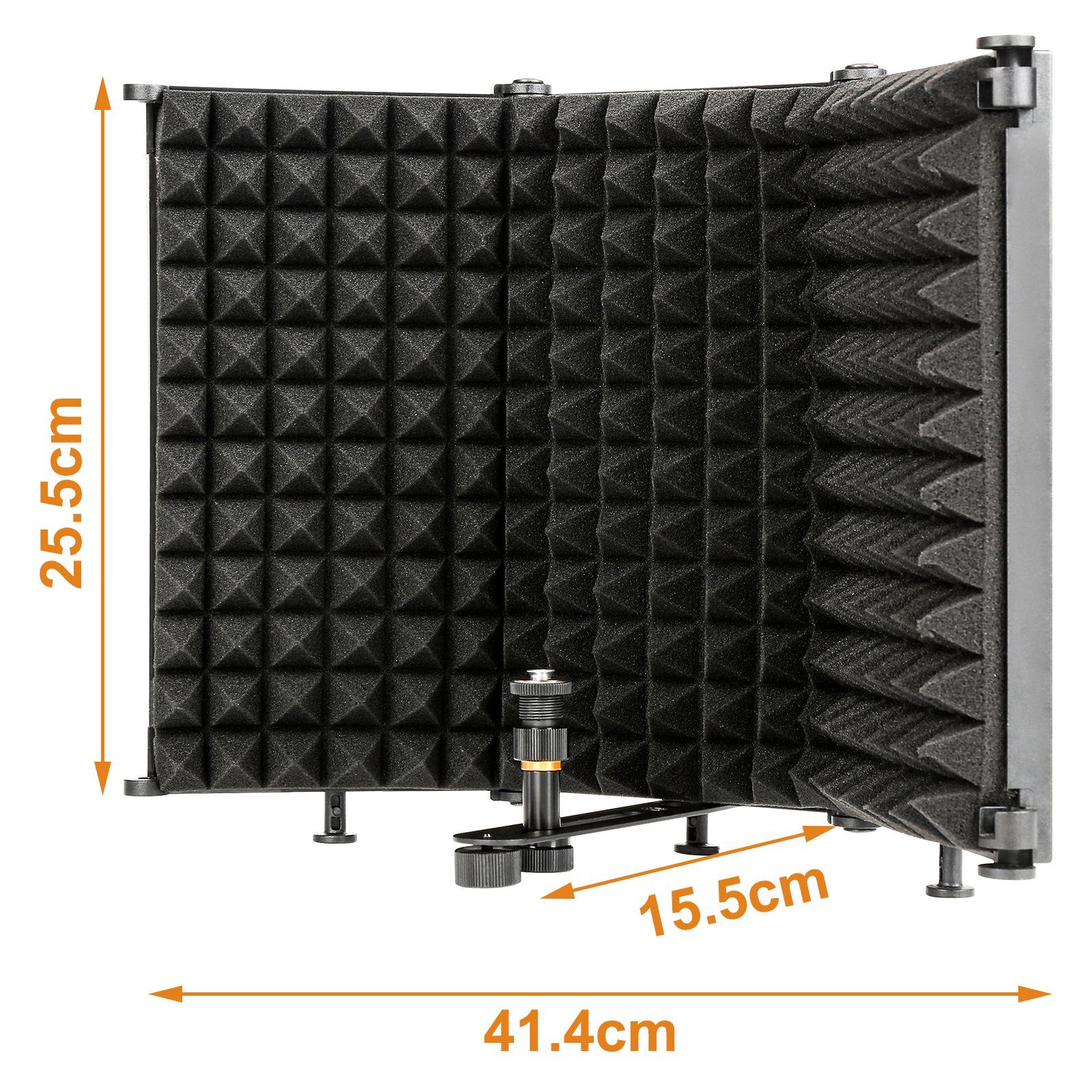Clanmacy Mikrofonständer »Mikrofon Isolation Shield Studio Faltbar 3 Panel  Mikrofon Filter Studio Aufnahme Absorber Windschutz«, (1-tlg)