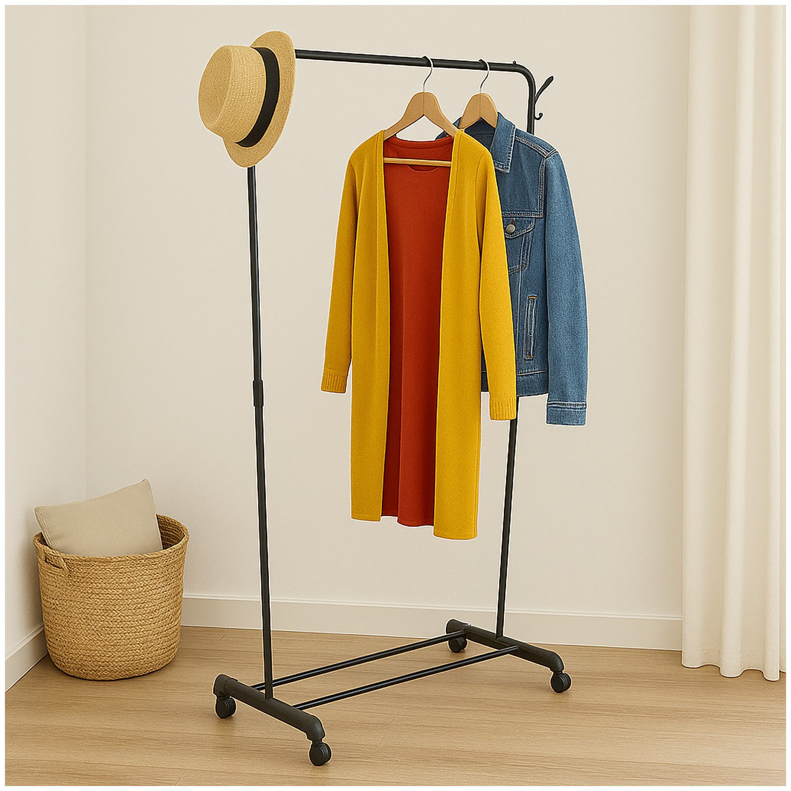 HTI-Living Kleiderständer Kleiderständer mit Rollen, (Stück, günstig online kaufen