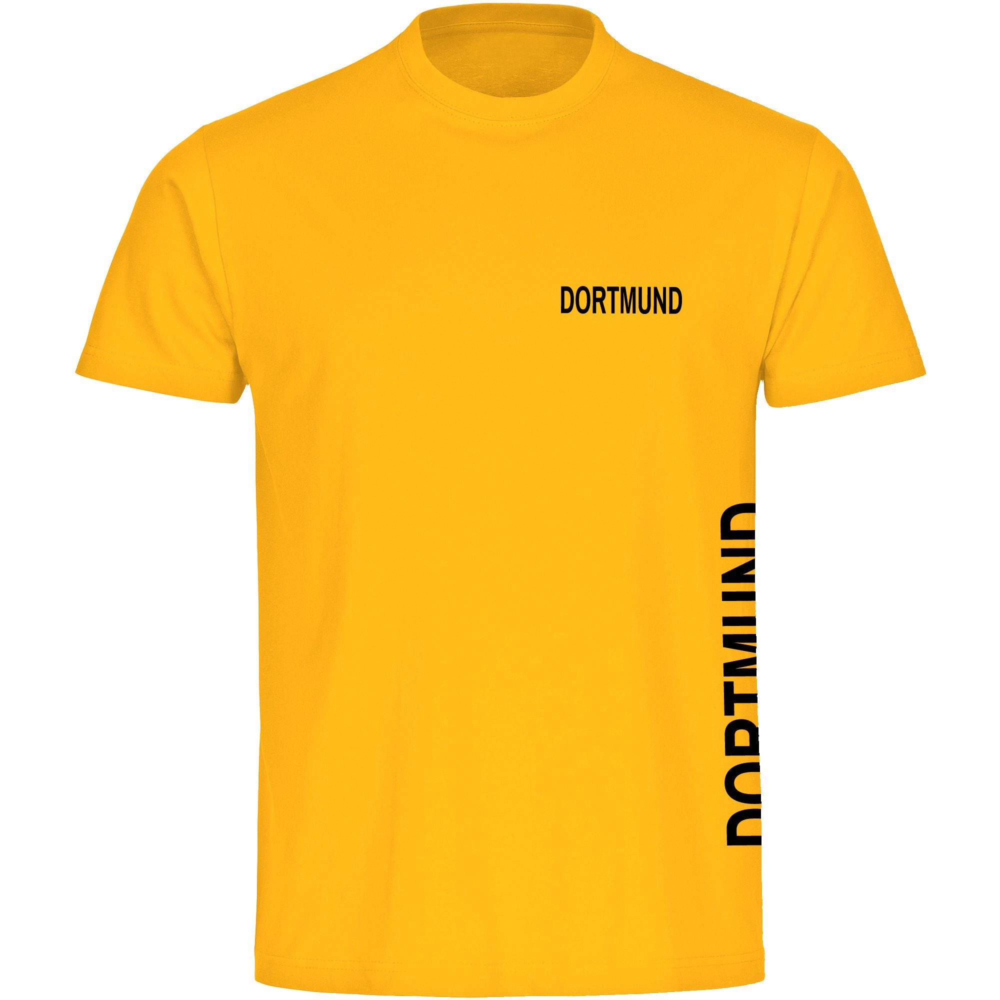 multifanshop T-Shirt Herren Dortmund - Brust & Seite - Männer