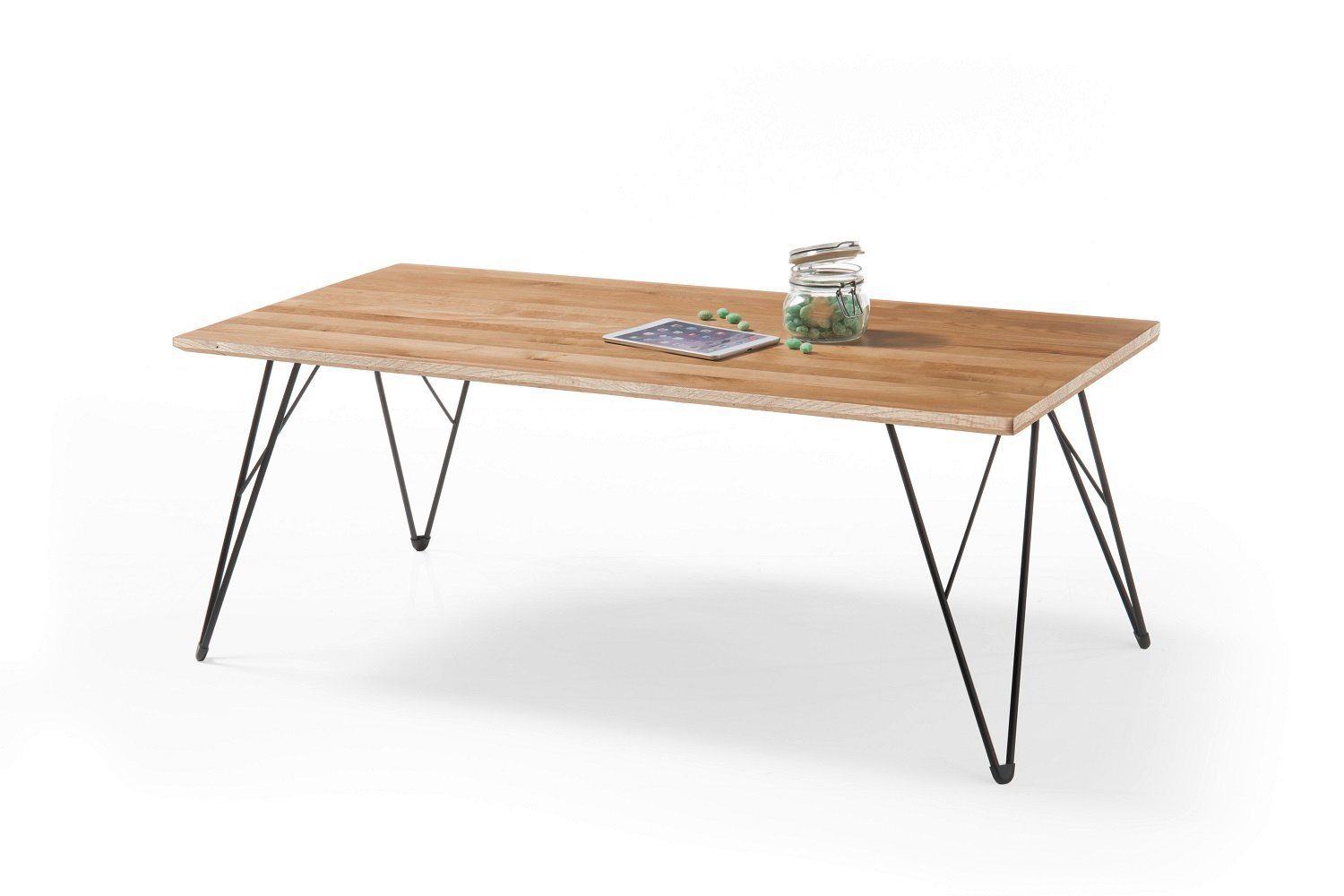 MCA furniture Couchtisch Casablanco, Asteiche-massiv rechteckig geölt 120 cm | Couchtische