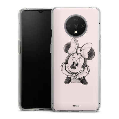 DeinDesign Handyhülle Minnie Mouse Offizielles Lizenzprodukt Disney Minnie Posing Sitting, OnePlus 7T Silikon Hülle Bumper Case Handy Schutzhülle