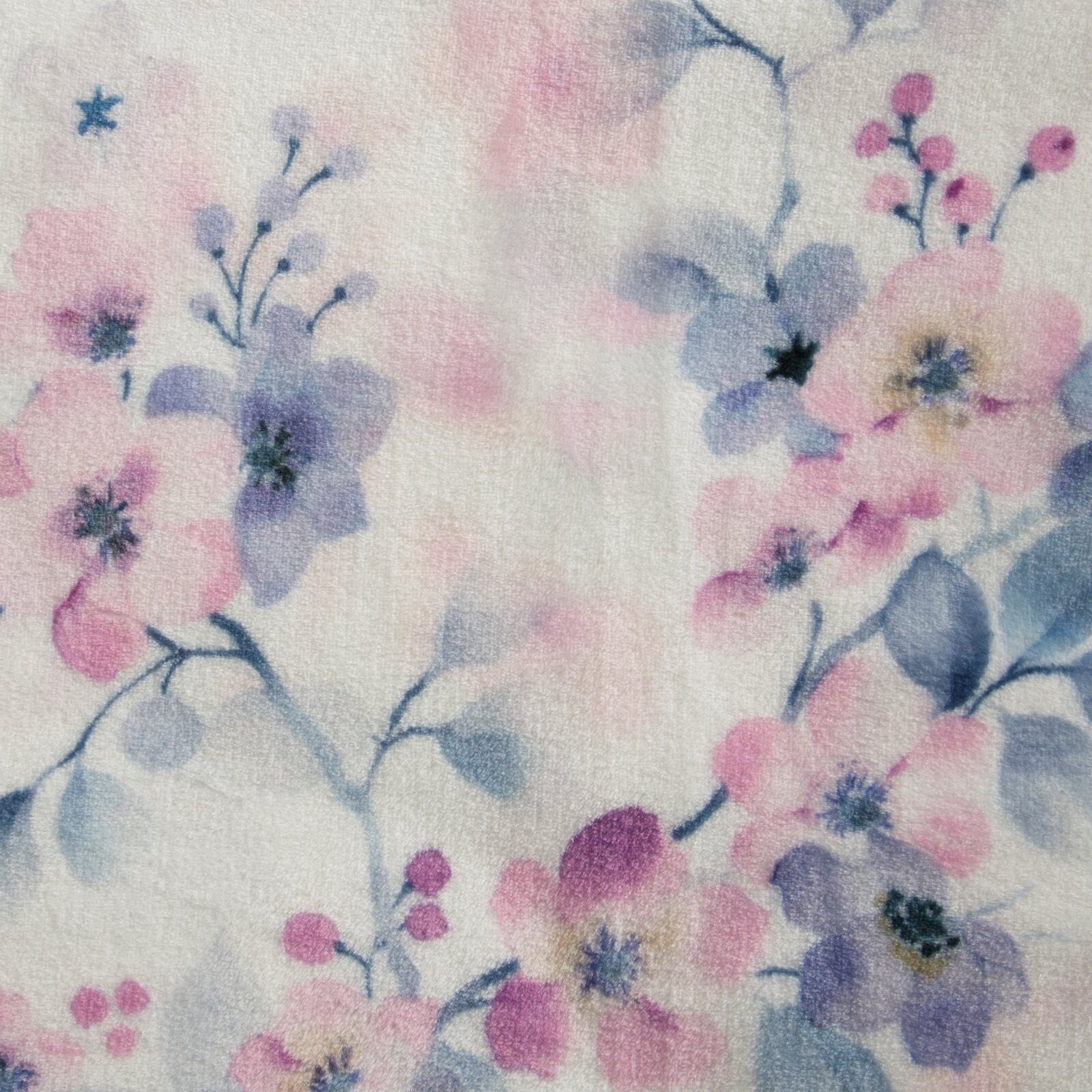 Wohndecke Spring, Eurofirany, Kuscheldecke Flanodecke mit Frühlings-Blumenmotiv 150 × 200 cm