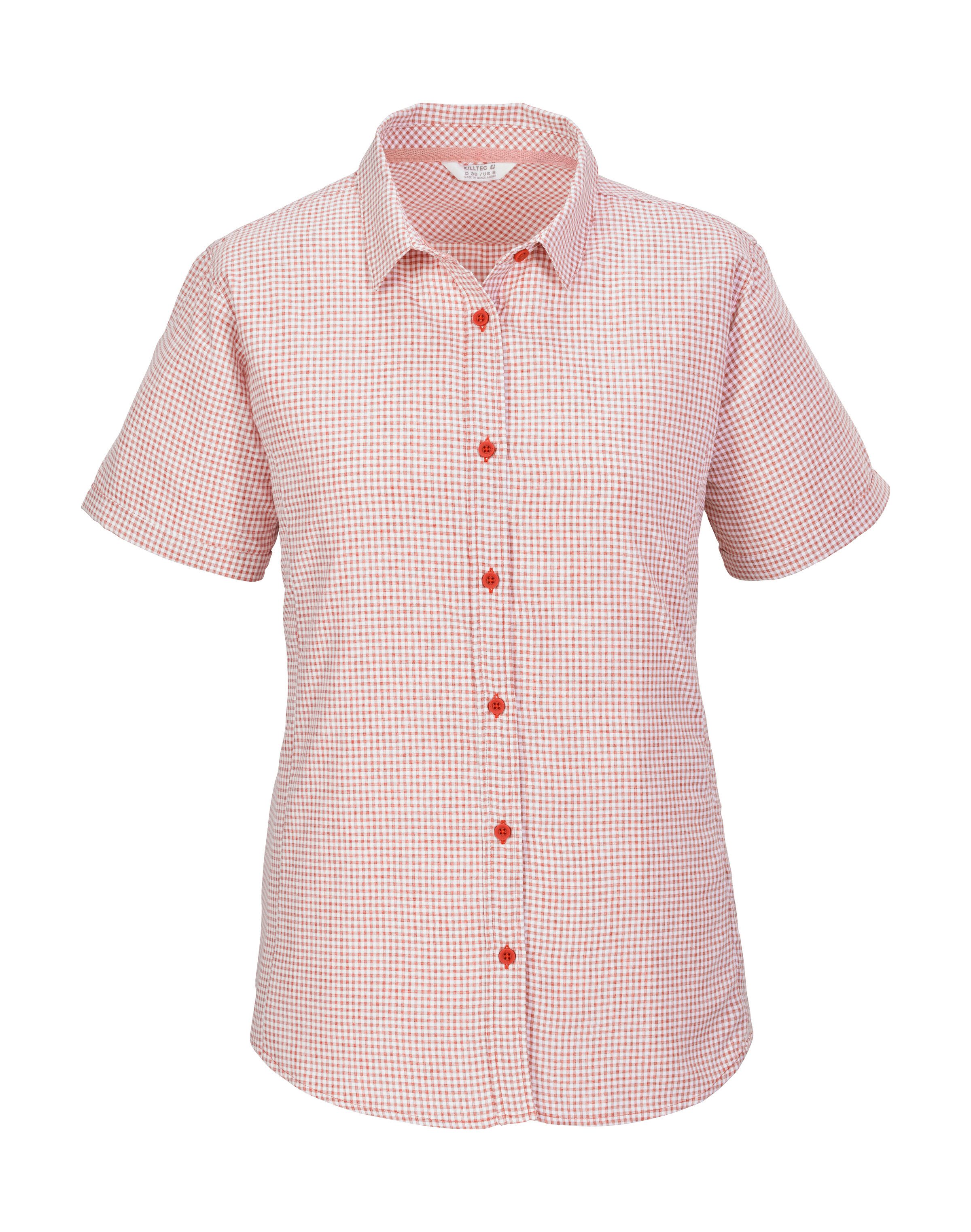 Killtec Funktionshemd KOS 368 WMN WVN SHRT Karierte, wasserabweisende, atmungsaktive Bluse
