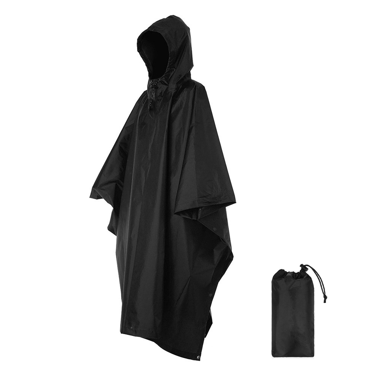 GARRYFIZH Regenmantel 3-in-1 wasserdichter Regenponcho 210T Polyester