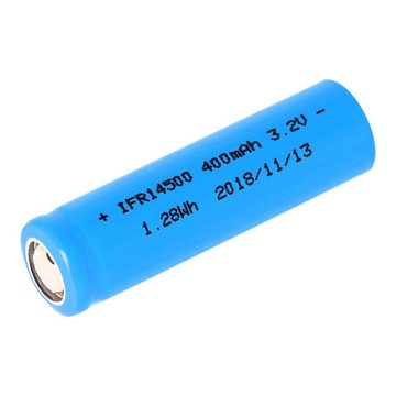 EFEST IFR14500 - 400mAh AA LiFePo4 Akku 3,2V mit Flat Top (ohne Kopf) flach Akku 400 mAh (3,5 V)