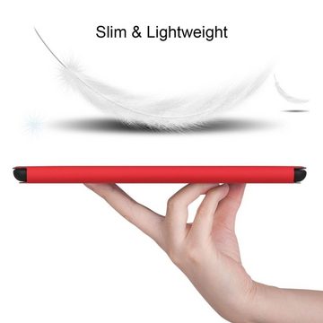 König Design Tablet-Hülle Huawei MatePad T10 / T10s, Schutzhülle für Huawei MatePad T10 / T10s Schutztasche Wallet Cover 360 Case Etuis Rot