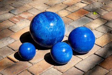 Teramico Dekokugel Gartenkugeln Keramik 3er Set Blau glasiert, 100% Frostfest
