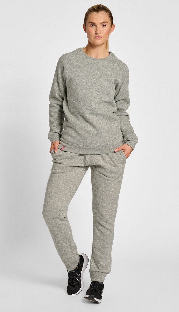 hummel Sweatpants Freizeithose hmlRED Basic (Baumwolle) grau Damen