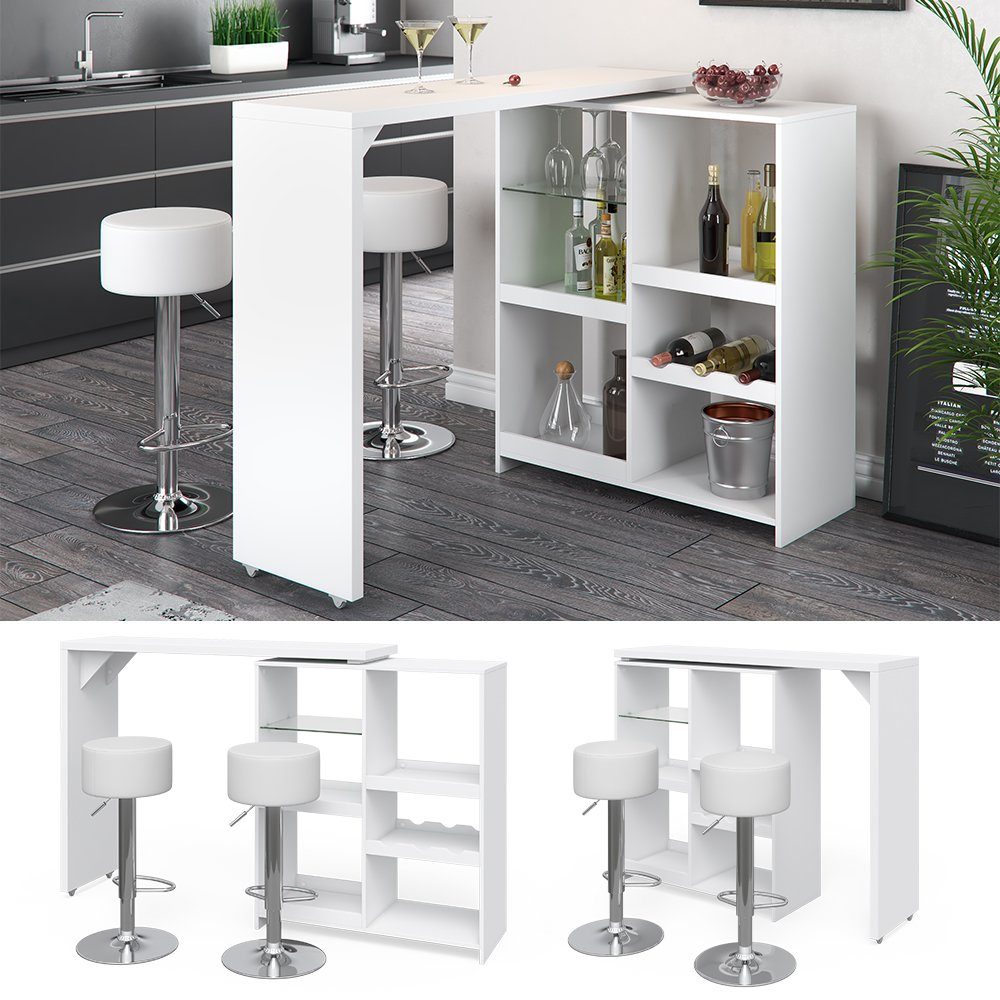 Vicco Bartisch Vega, Weiß, 138 x günstig online kaufen