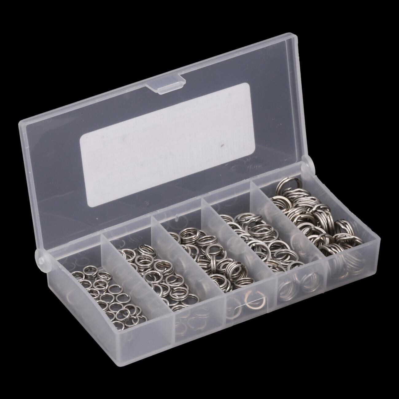BernhStein Sprengring / Spaltringe/ Splitringe Box für Haushalt u. Angeln Edelstahl rostfrei, (200-St)