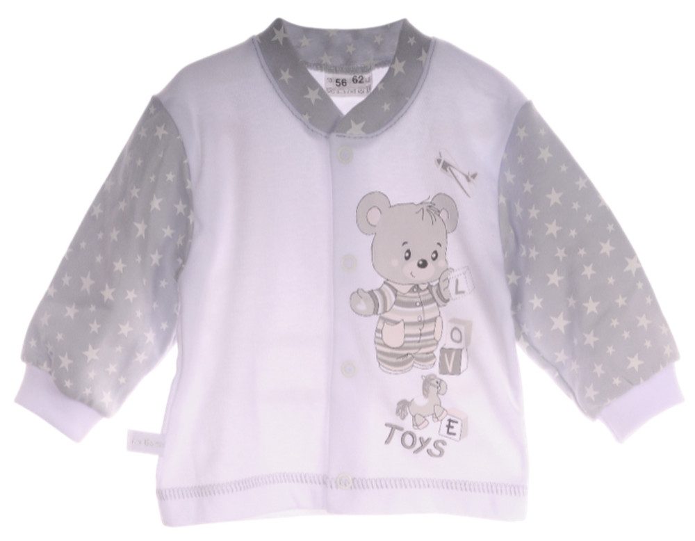 Langarmshirt Baby Hemdchen Shirt langarm in Blau mit Sternchen