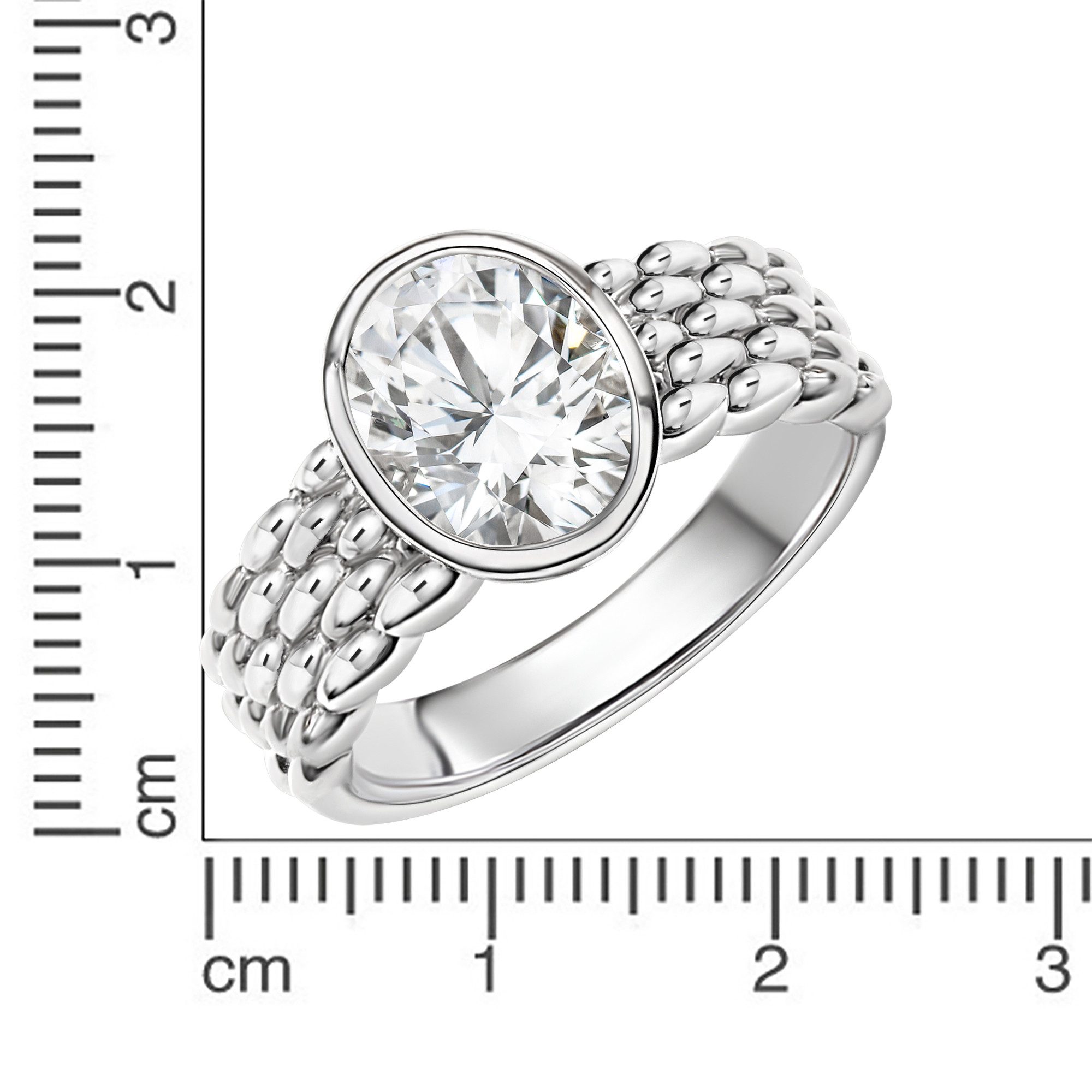 Zeeme Fingerring 925/- Sterling Silber rhodiniert Zirkonia günstig online kaufen