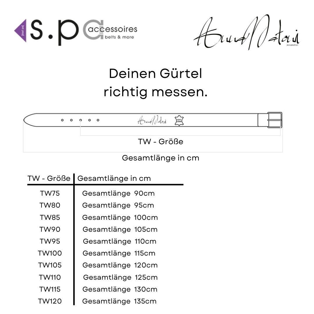 AnnaMatoni Ledergürtel mit goldener Schließe günstig online kaufen