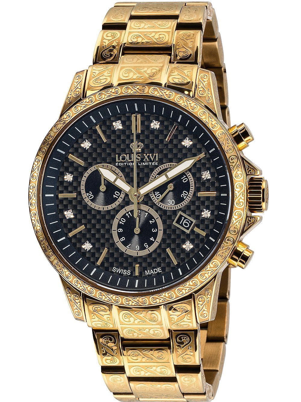 LOUIS XVI Quarzuhr Louis XVI LXVI873.2 Palais Royale Chronograph Herrenuhr 43mm 10ATM Louis XVI LXVI873.2 Palais Royale Chronograph Herrenuhr 43mm 10ATM