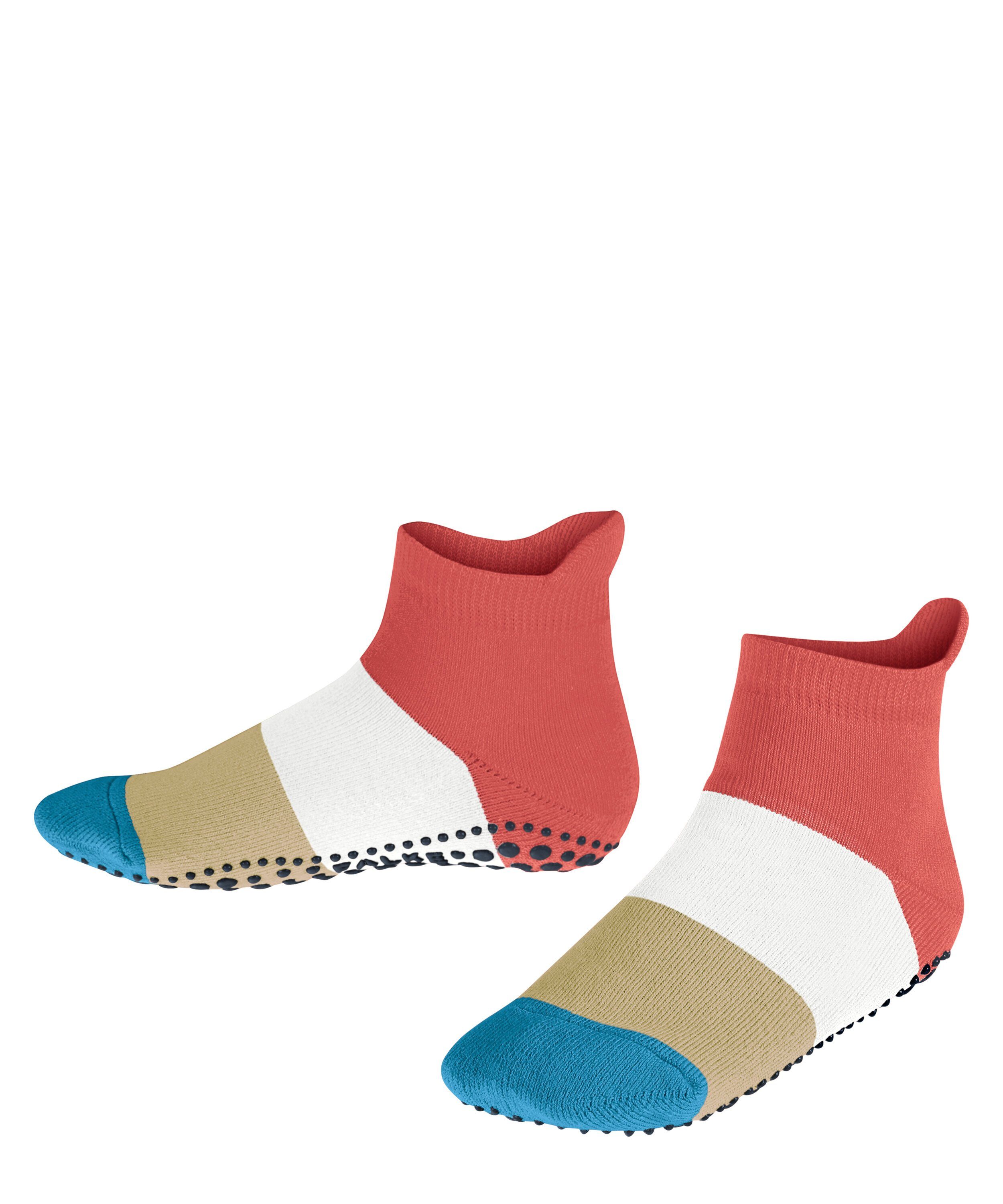 FALKE Sneakersocken Colour Block (1-Paar) mit rutschhemmendem Noppendruck terra (8820)