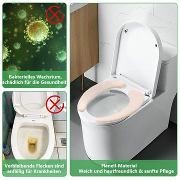 WC-Deckelbezug 2 Stück Toilettensitz Winterverdickung Sitz Toilettensitz-Aufkleber Juoungle