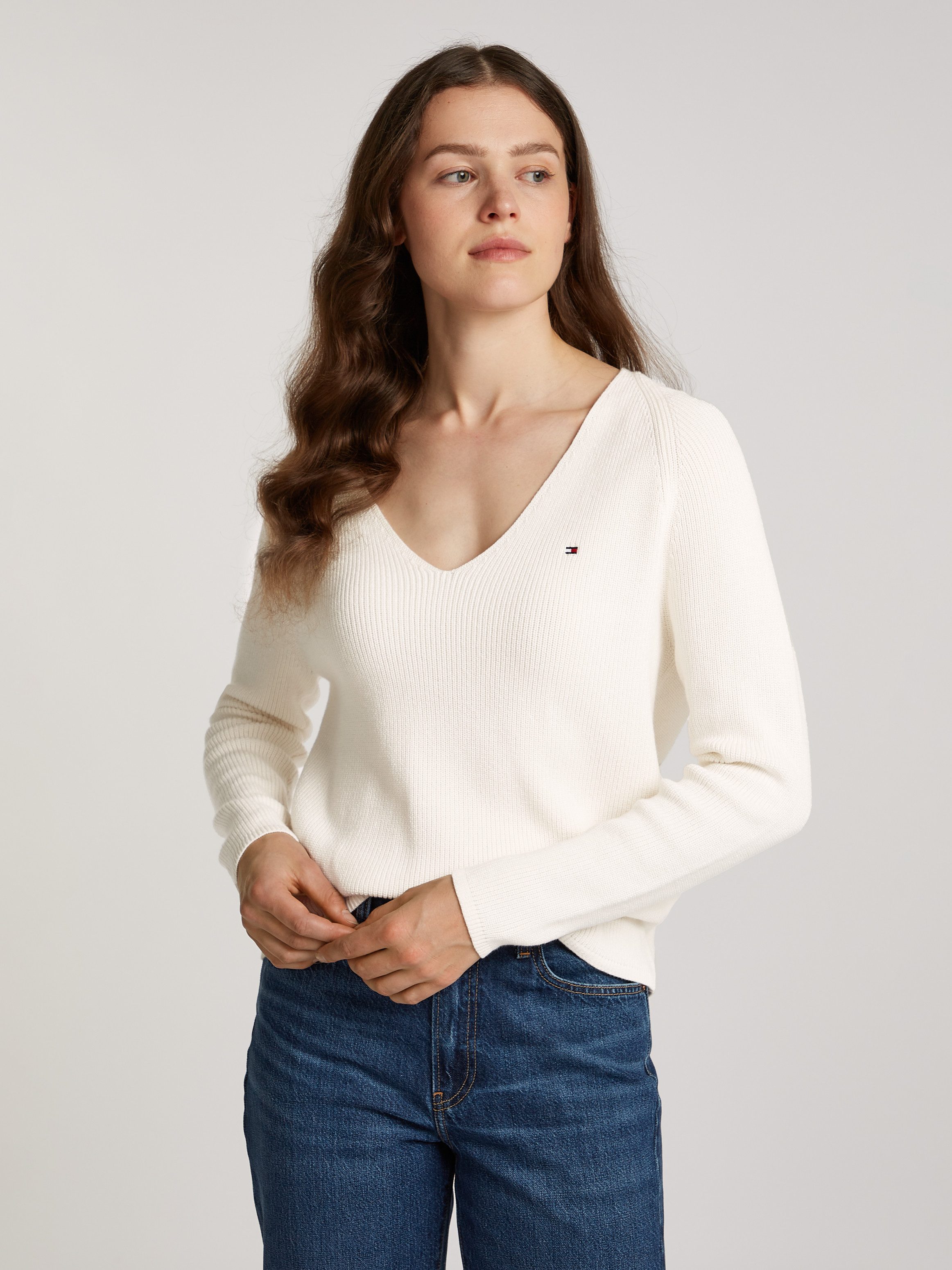 Tommy Hilfiger Strickpullover CO CARDI STITCH günstig online kaufen