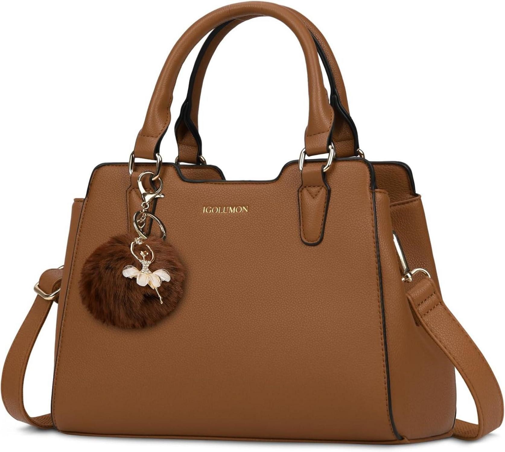 LuxusKollektion Henkeltasche Damen Handtasche Mittelgroß Leder günstig online kaufen