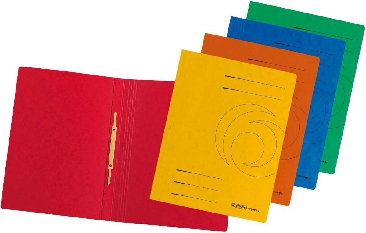 Herlitz Hefter Schnellhefter A4 Karton VE=10 Stück farbig sortiert