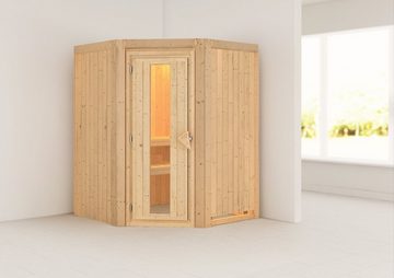 Karibu Sauna Liva, BxTxH: 151 x 151 x 198 cm, 68 mm, (Set) ohne Ofen