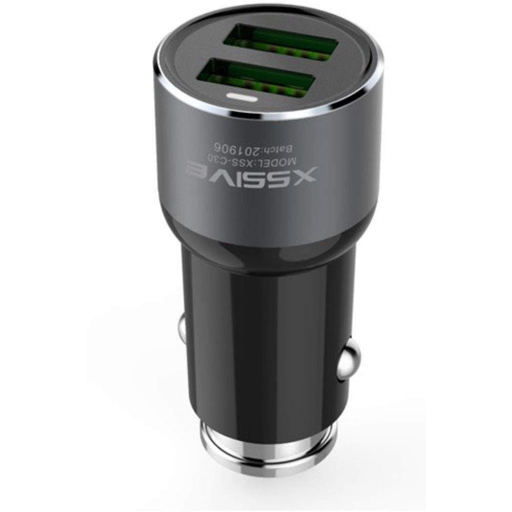 Dual KfZ Schnelladegerät Autoladegerät mit USB-C Kabel 3.6A USB-Ladegerät