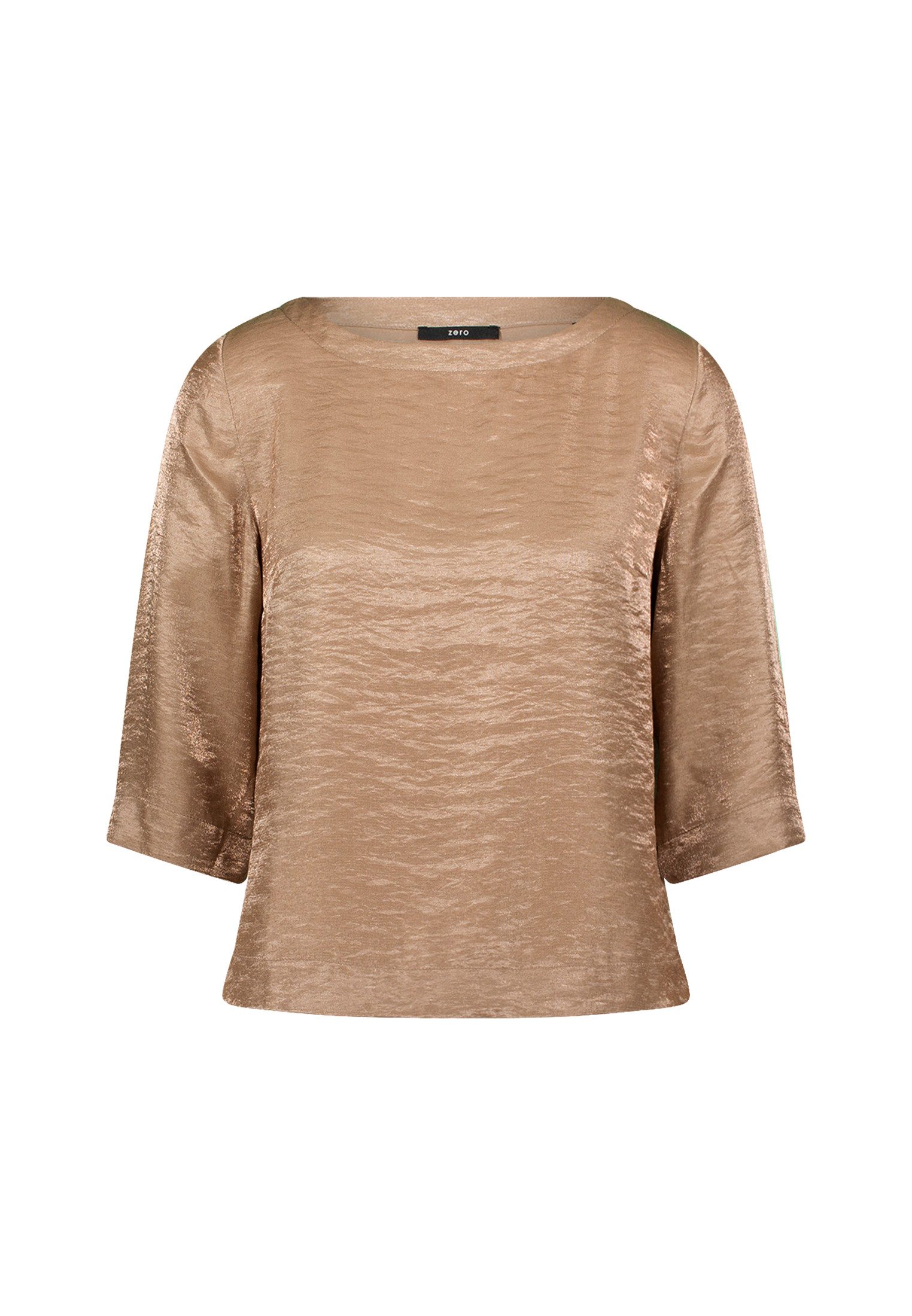 Zero Klassische Bluse Damen mit Knittereffekt