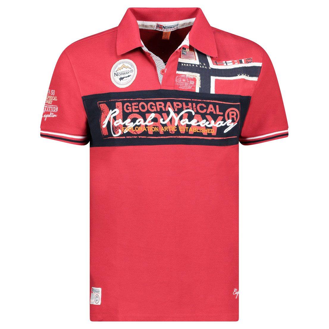 Geographical Norway T-Shirt Kurzarm Poloshirt bakidney Men mit Aufnähern un günstig online kaufen