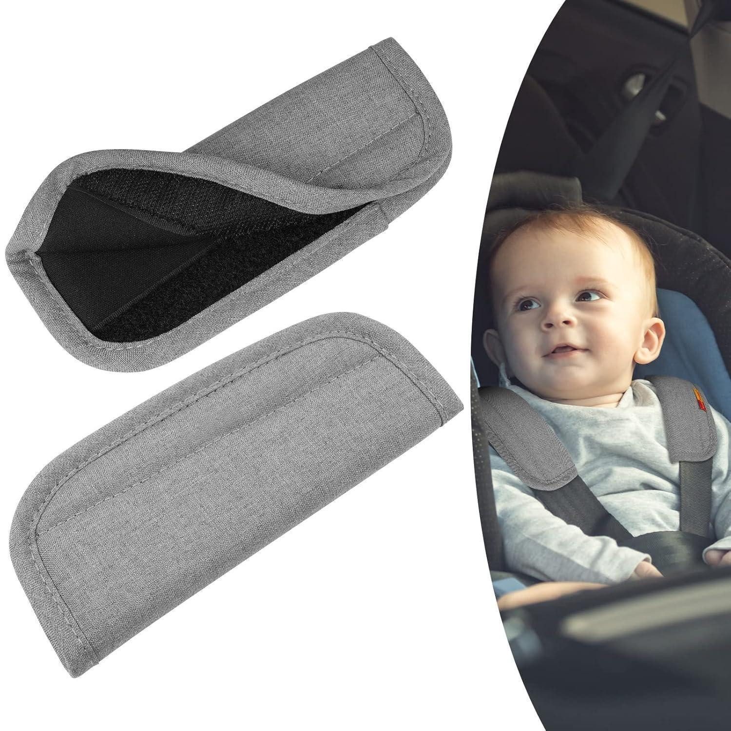 Gurtpolster Gurtpolster Baby Autositz Universal 2 Stück Atmungsaktiv Grau