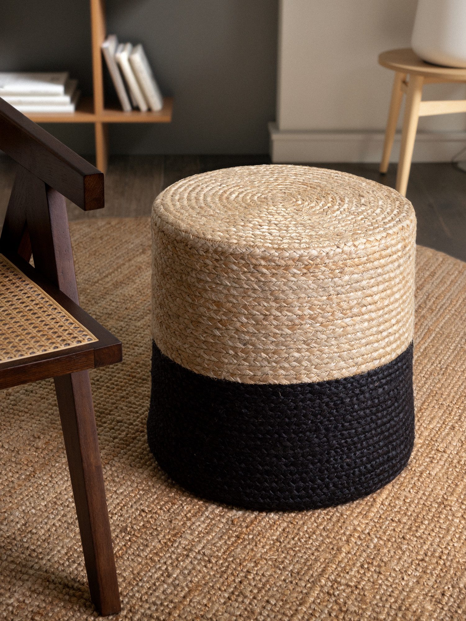 HANSE Home Pouf Jutta, Jute (1-St), Jute, Natur, Wohnzimmer, Esszimmer, Schlafzimmer, Flur, Modern, Boho