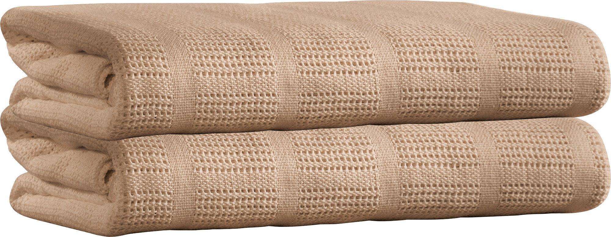 Wohndecke Sommerdecke "Trient" 2er-Pack, Erwin Müller, Baumwolle Uni