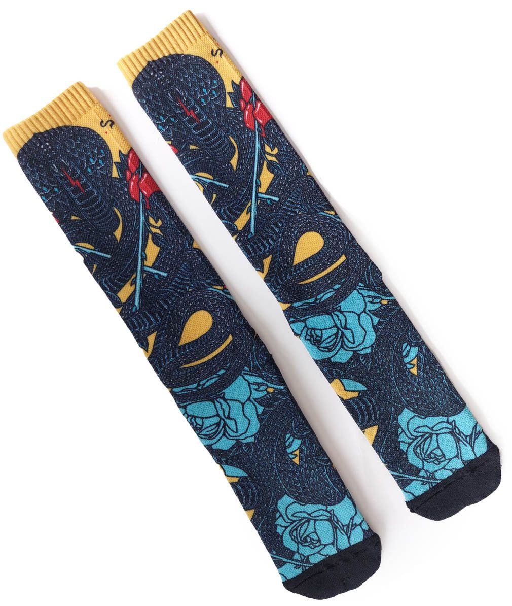 Sullen Clothing Freizeitsocken Coils Strümpfe Art Collective Tattoo Schlange Rosen