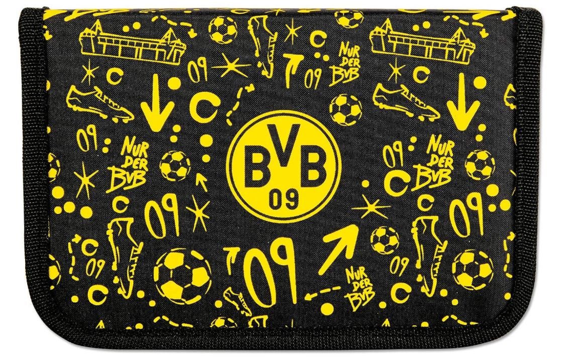 BVB Federmäppchen BVB Schüleretui gefüllt mit Buntstifte Spitzer Radiergumm günstig online kaufen