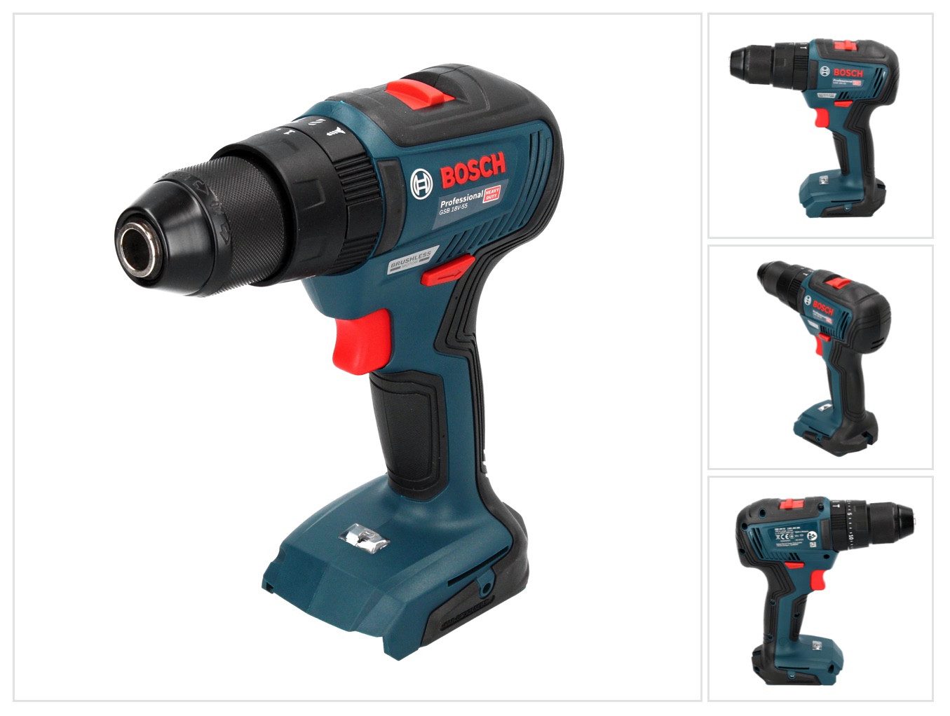 Bosch Professional Akku-Schlagbohrschrauber GSB 18V-55 Professional Akku Schlagbohrschrauber 18 V 55 Nm Brushless