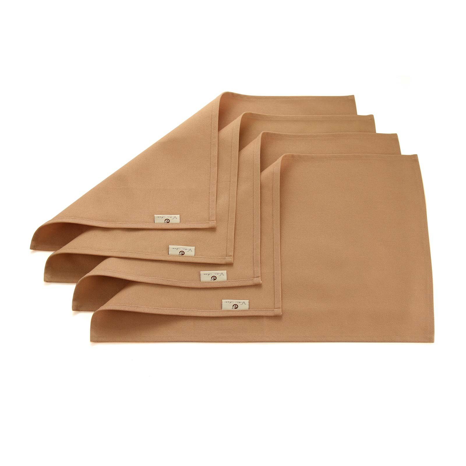Vivi Idee Platzset 4er/6er Premium 100% Baumwolle Tischsets Platzdeckchen Stoff, (4-St), abwaschbar, Handgenäht, 52x33cm