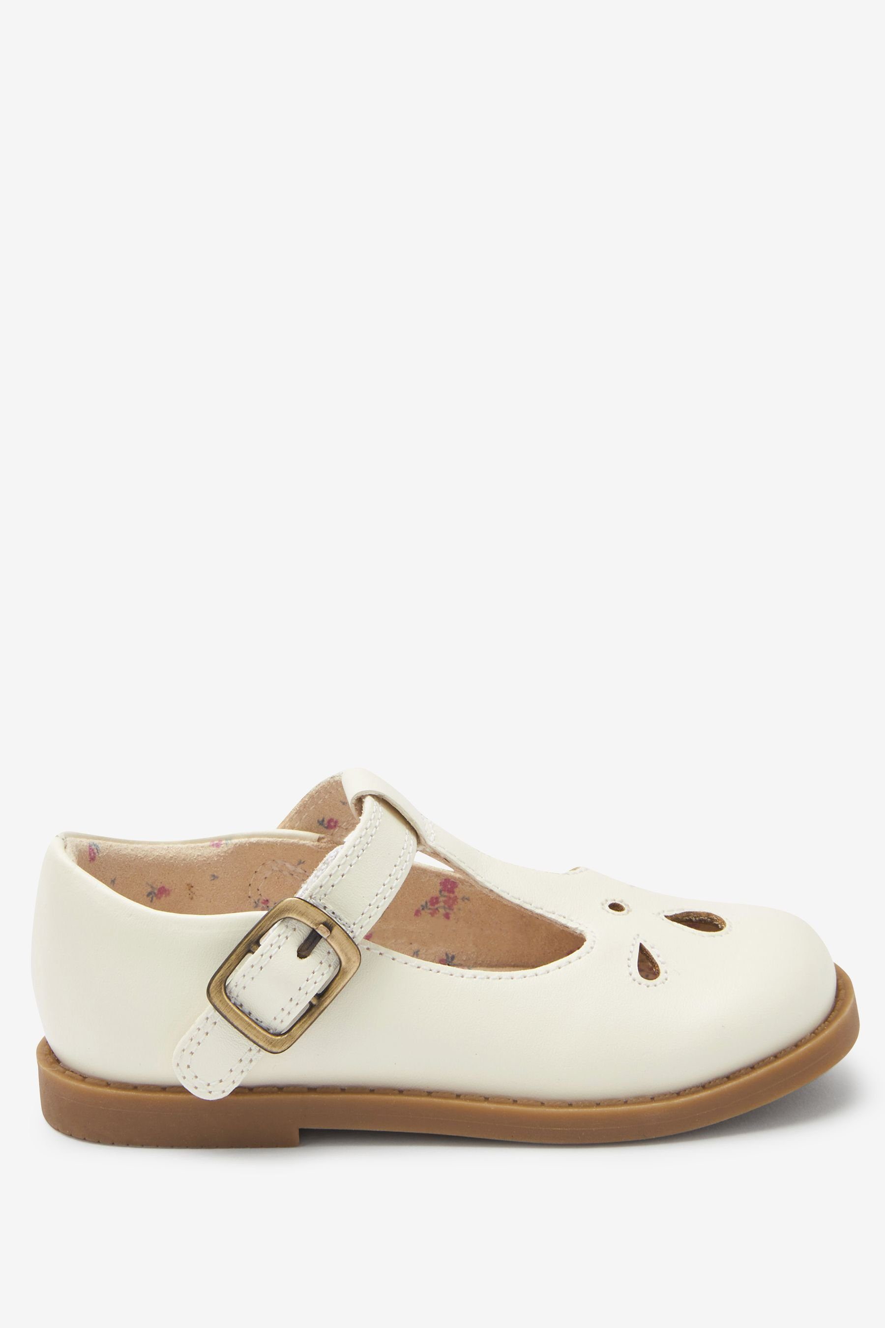 Next Schuhe mit T-Steg White (1-tlg) Leather T-Strap-Sandale